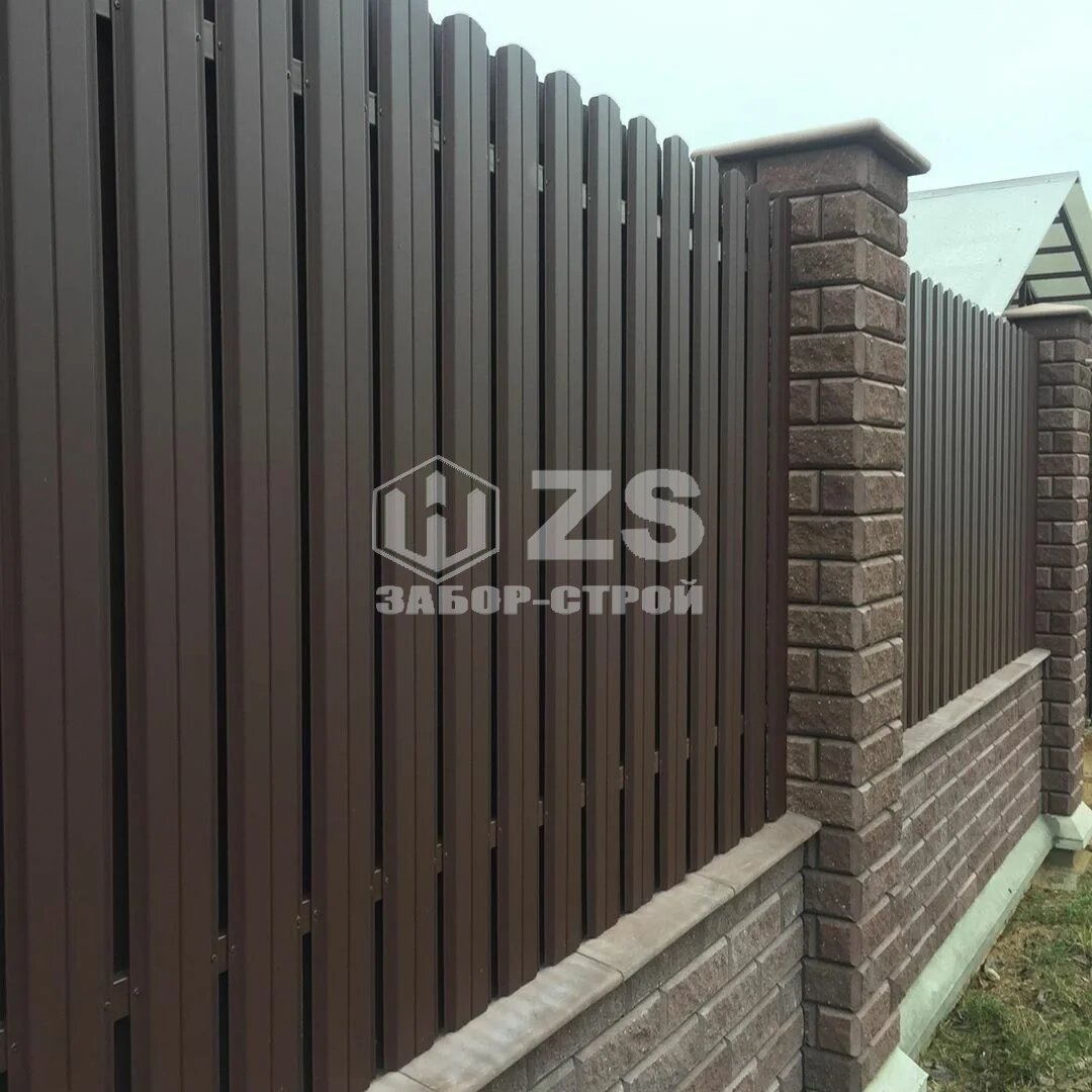 Забор из евроштакетника 97 метров Забор из евроштакетника 97 метров